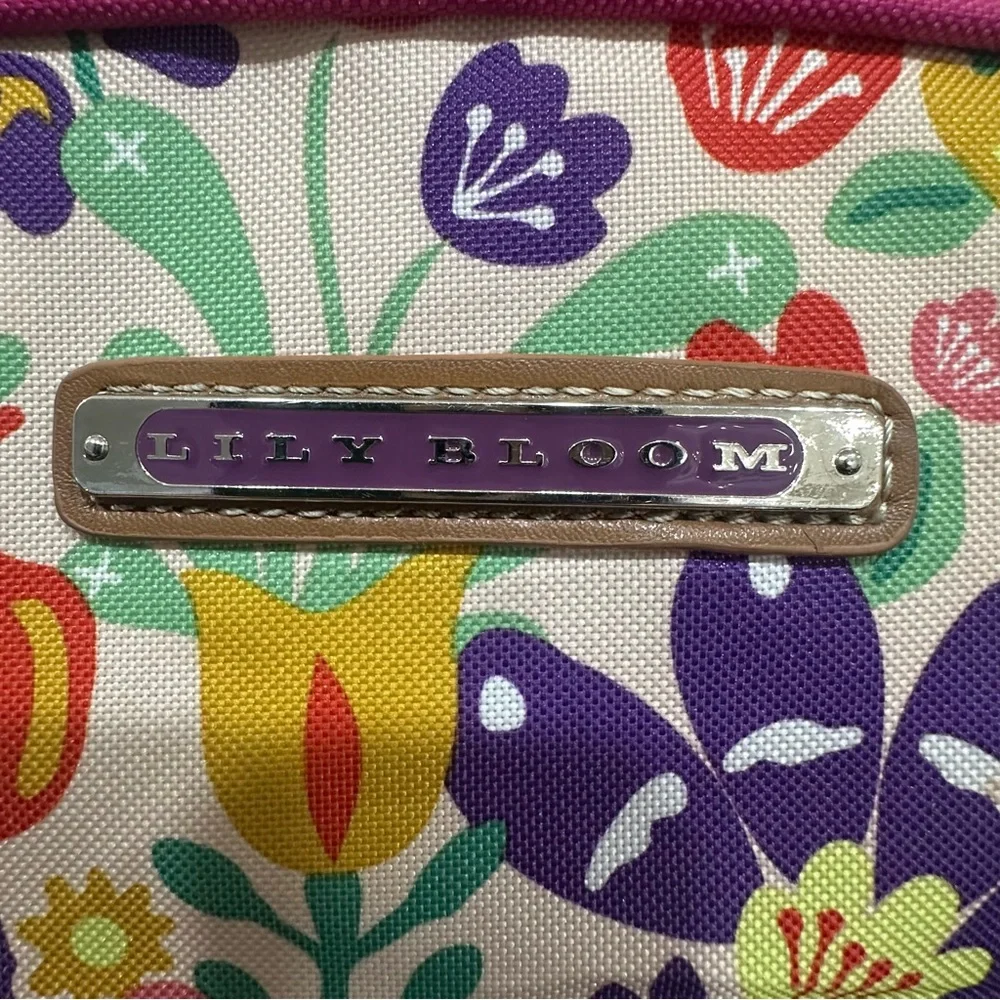 Lily Bloom Floral Insulated Lunch Tote Bag - Vibrant Bird & Flower Print - Picture 4 of 13